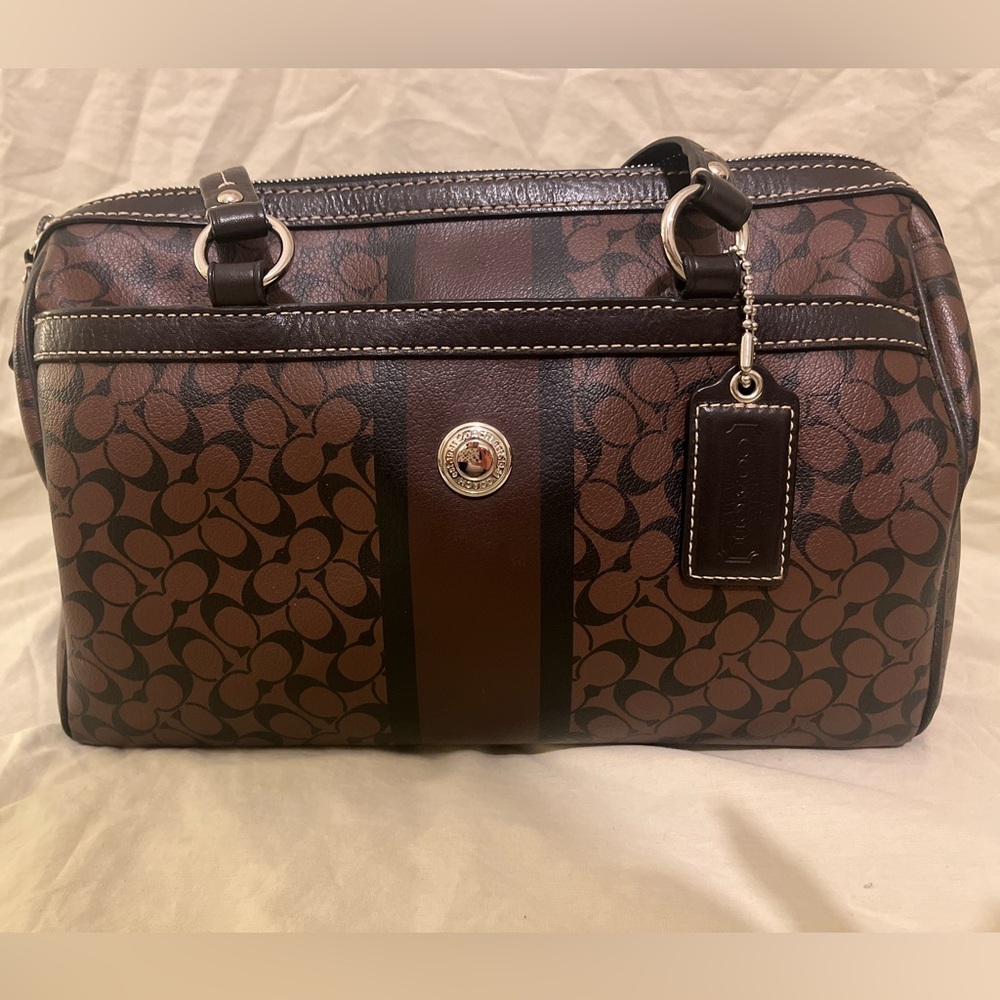 Coach Black and Brown Signature Tote